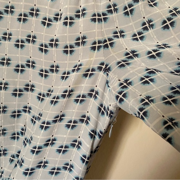 Reiss Giselle Watercolor Check Printed Frill Layered Mini Dress - Picture 7 of 11